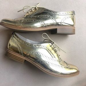 Sam Edelman Gold Oxford Lace Up Shoes (Jerome)